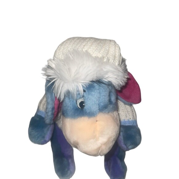 Disney Store Eeyore Snowflake Sweater Winter Holiday Christmas Plush Stuffed Toy - Picture 2 of 16